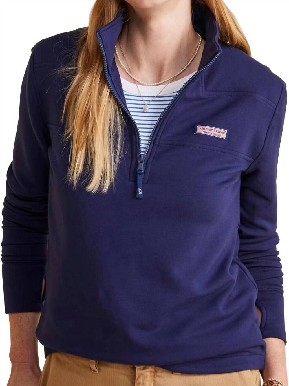 NEW VINEYARD VINES relaxed shep shirt pullover sweater in nautical navy